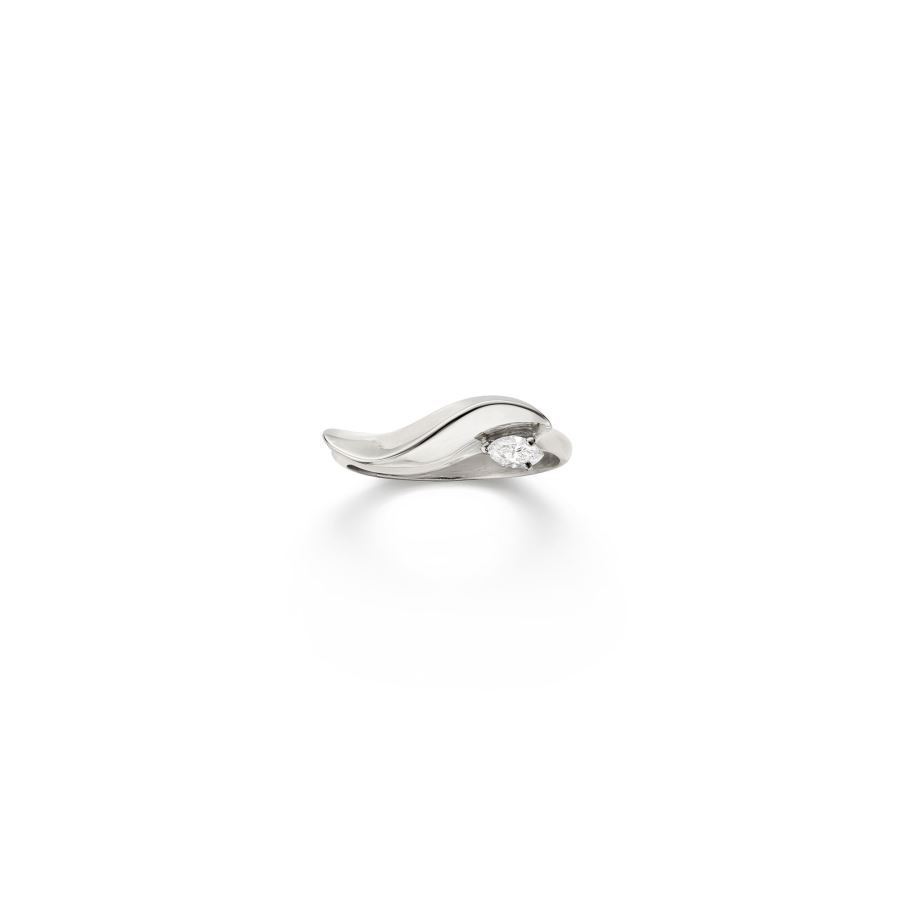 Anello 'Flame' in oro bianco con diamante FLAME | AN1AU18B CT. 0,15 MQ
